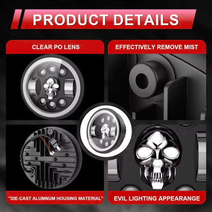 RGB Skull Headlight - VIP Price