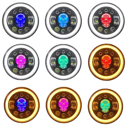 RGB Skull Headlight - VIP Price