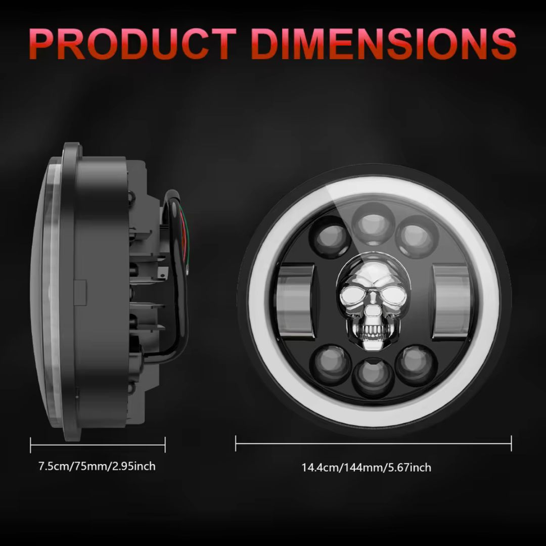RGB Skull Headlight - VIP Price